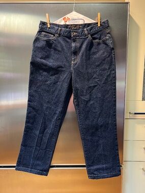 Ralph Lauren Lauren Jeans Co. Premium Dark Wash Denim Jeans, Size 14